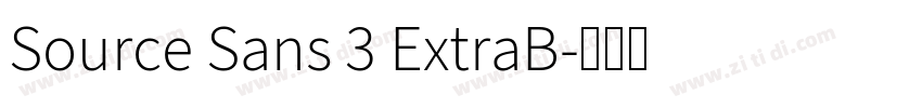 Source Sans 3 ExtraB字体转换
